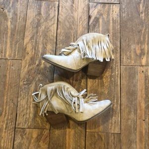 Fringe booties